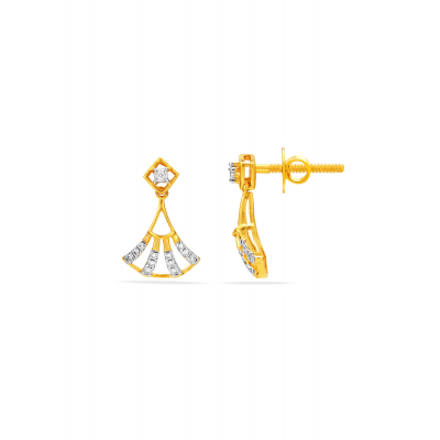 Feather Light Diamond Hanging Earring