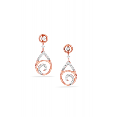 Peacock Symphony Diamond Hanging Earring
