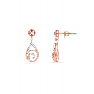 Peacock Symphony Diamond Hanging Earring