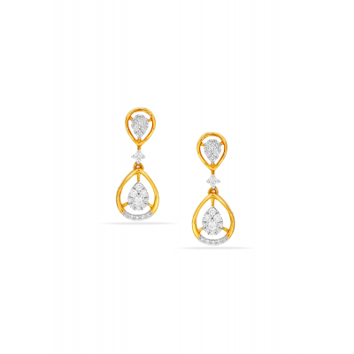 Glowing Drop Diamond Hanging Earring