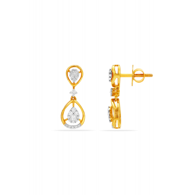 Glowing Drop Diamond Hanging Earring