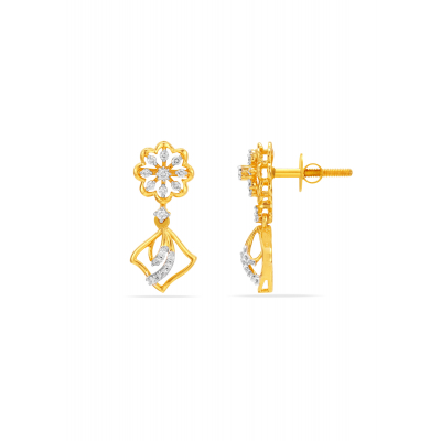 Floral Symphony Diamond Hanging Earring