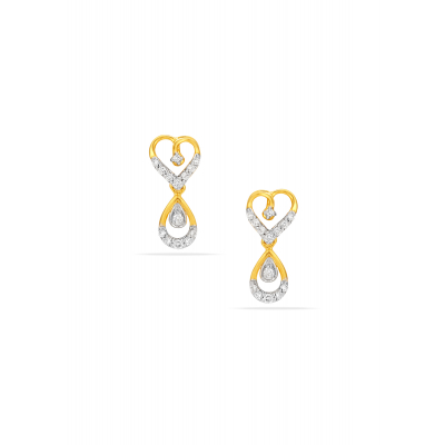 Heartfelt Charisma Diamond Hanging Earring