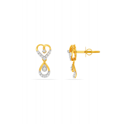 Heartfelt Charisma Diamond Hanging Earring