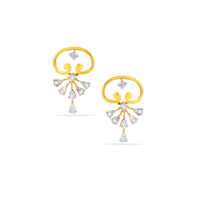 Traditional Delight Diamond Hanging Earring