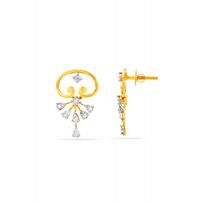 Traditional Delight Diamond Hanging Earring