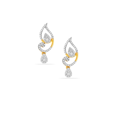 Paisley Charm Diamond Hanging Earring