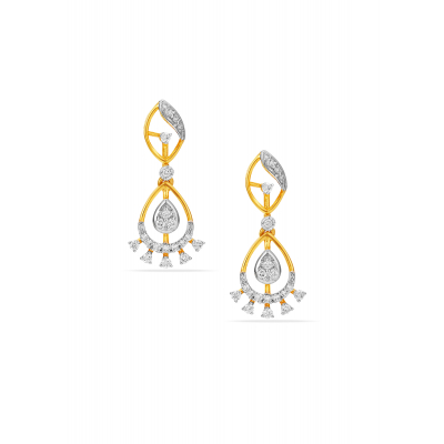 Floral Promise Diamond Hanging Earring