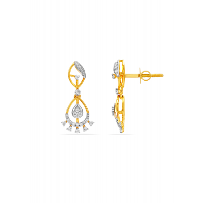 Floral Promise Diamond Hanging Earring