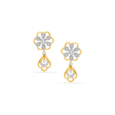 Dahlia Radiance Diamond Hanging Earring
