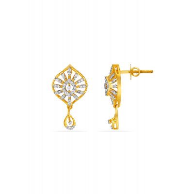 Sunrise Serenity Diamond Hanging Earring