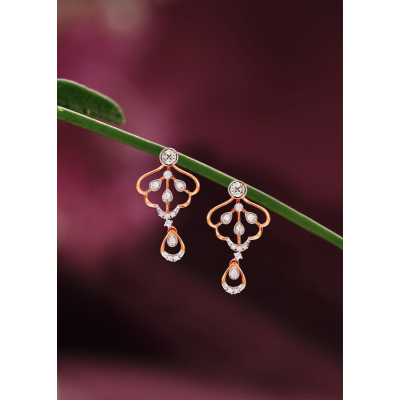 Indian Architecture Diamond Hanging Earring