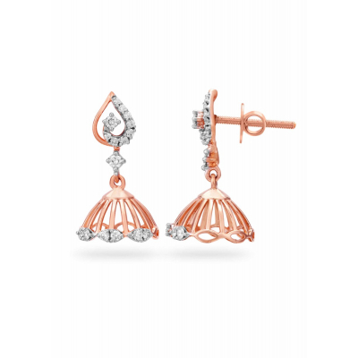 Dome-Inspired Diamond Jhumka Earring