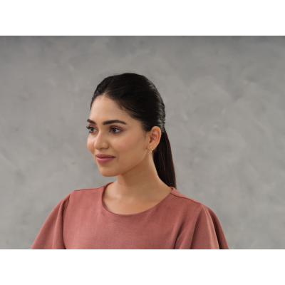 Pretty Paisley Diamond Hanging Earring