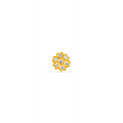 Charming Floral Radiance Diamond Nose Pin