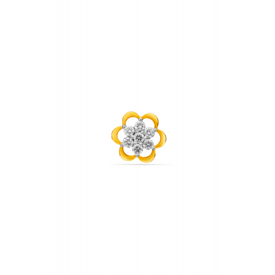 Luminous Floral Diamond Nose Pin