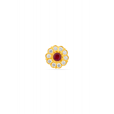 Enchanted Floral Aura Diamond Nose Pin