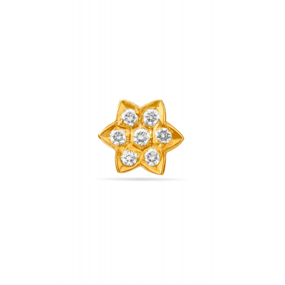 Graceful Floral Shine Diamond Nose Pin