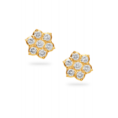 Timeless Floral Diamond Stud Earring