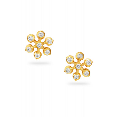 Nature's Blossom Diamond Stud Earring