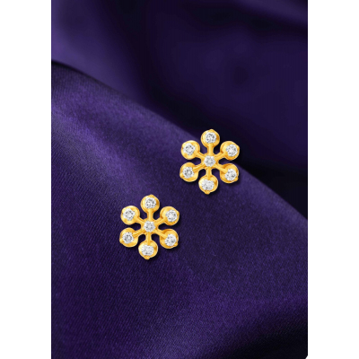 Blooming Charm Diamond Stud Earring