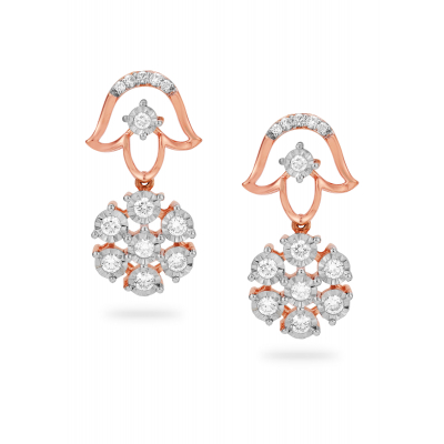 Heritage-Inspired Diamond Hanging Earring