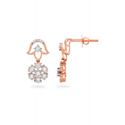 Heritage-Inspired Diamond Hanging Earring