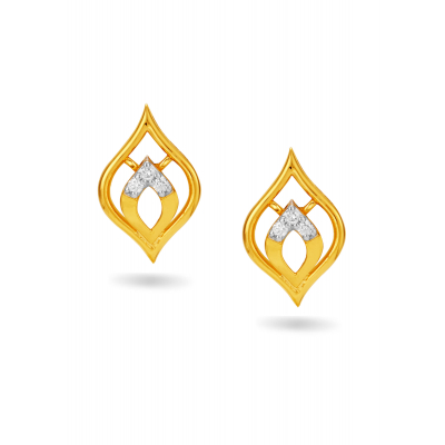 Featherlight Elegance Diamond Stud Earring