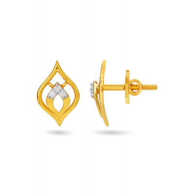 Featherlight Elegance Diamond Stud Earring