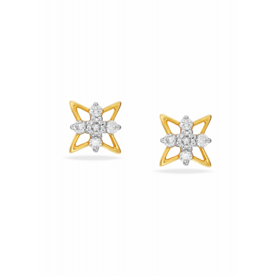 Timeless Arched Diamond Stud Earring