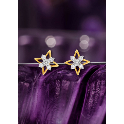 Timeless Arched Diamond Stud Earring