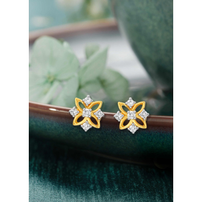 Heritage Arches Diamond Stud Earring