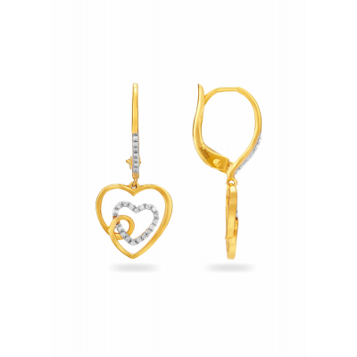 Sweetheart Diamond Hanging Earring