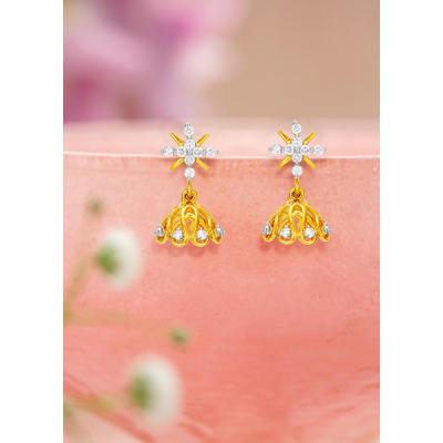 Sparkling Essence Diamond Jhumka Earring