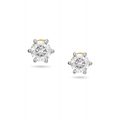 Radiant Solitaire Diamond Stud Earring