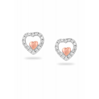 Nature's Heart Diamond Stud Earring
