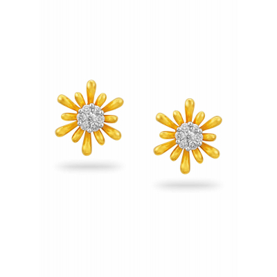 Blooming Sparkle Diamond Stud Earring