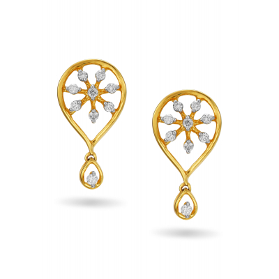 Petal Perfection Diamond Hanging Earring