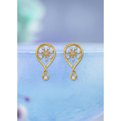 Petal Perfection Diamond Hanging Earring