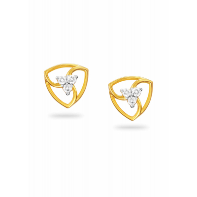 Dahlia Petal Diamond Stud Earring