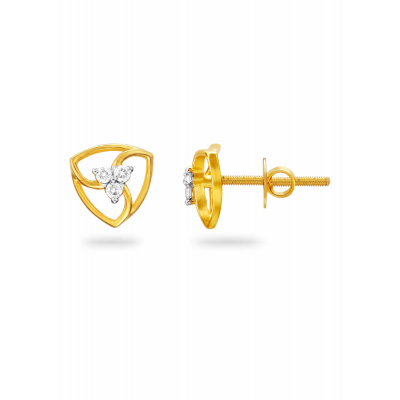 Dahlia Petal Diamond Stud Earring