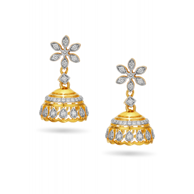 Majestic Arch-Inspired Diamond Jhumka Earring