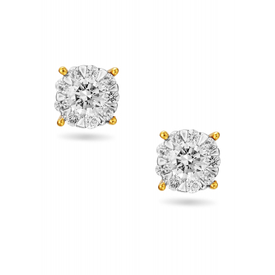 Pure Solitaire Diamond Stud Earring