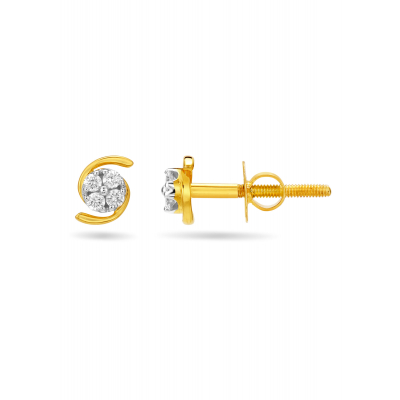 Dewdrop Delight Diamond Stud Earring