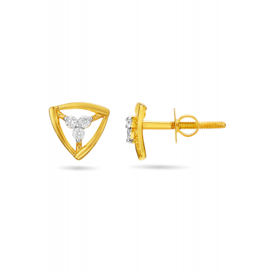 Inspired by Modern Architecture Diamond Stud Earring