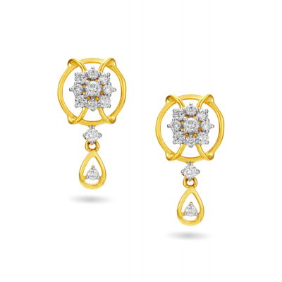 Retro Charm Diamond Stud Earring