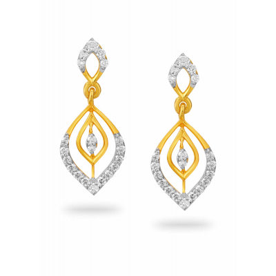 Raindrop Elegance Diamond Stud Earring