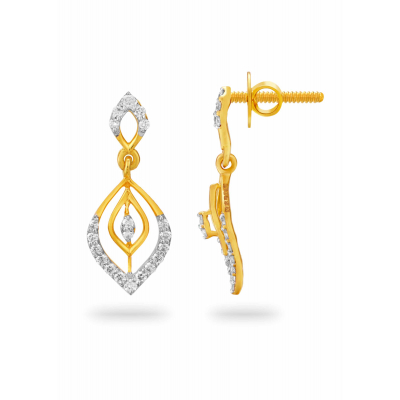 Raindrop Elegance Diamond Stud Earring