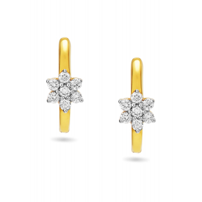 Blooming Floral Diamond Stud Earring
