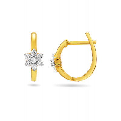 Blooming Floral Diamond Stud Earring